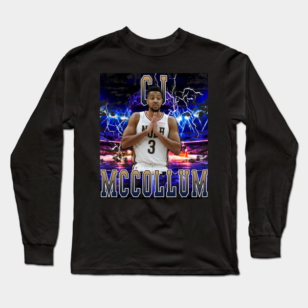 CJ McCollum Long Sleeve T-Shirt by Gojes Art